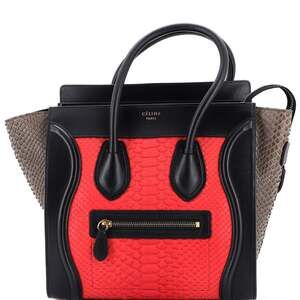 Celine Luggage Bag Python And Leather #224612C98B